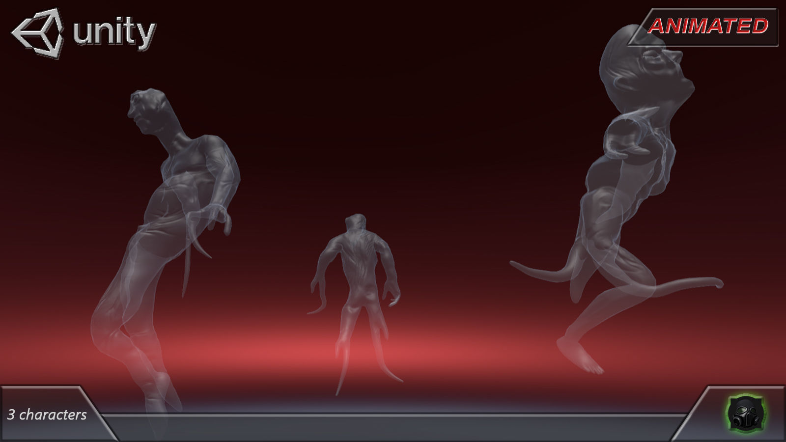 Fantasy character 10 -- Ghosts Low-poly 3D model_9