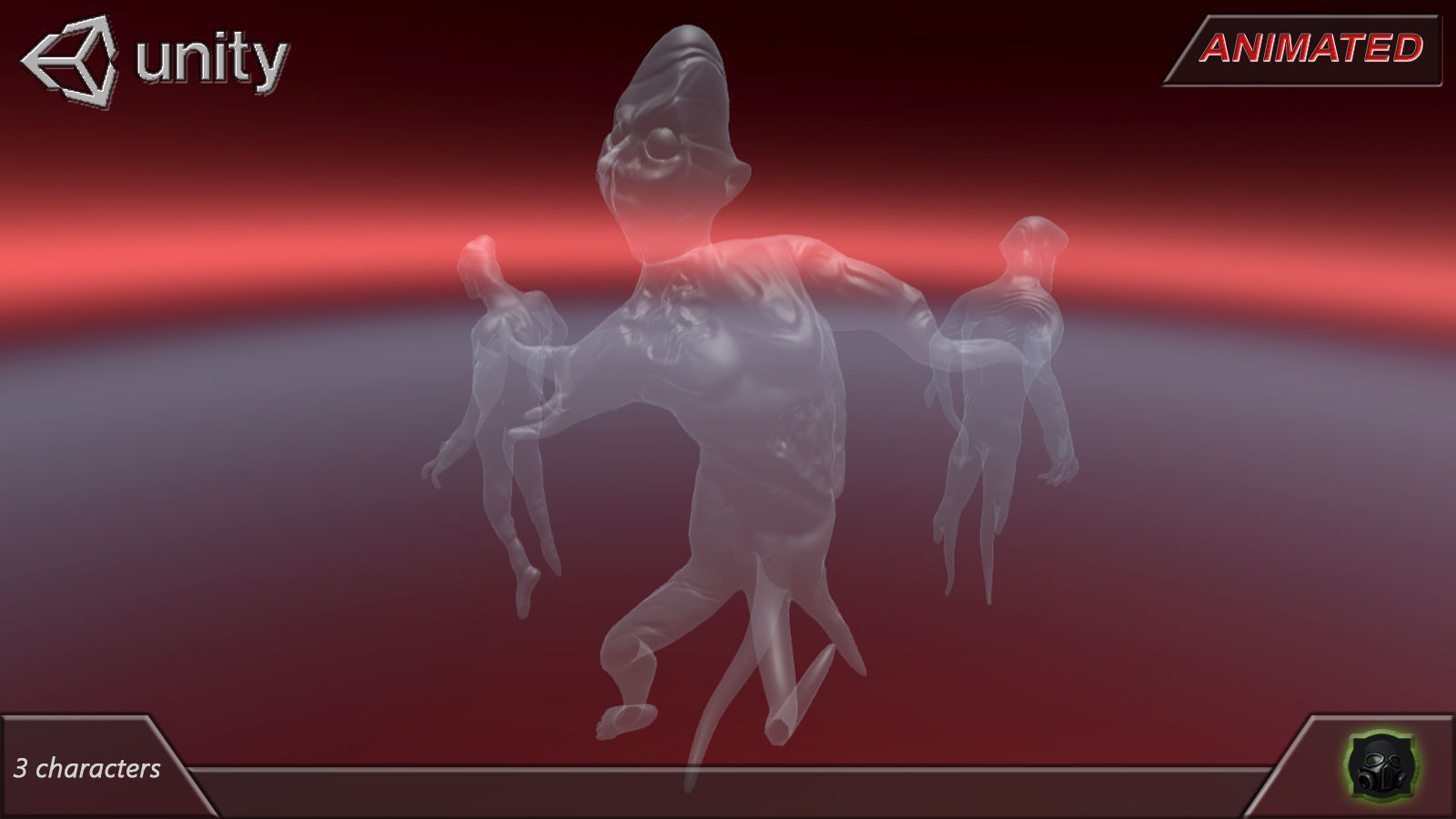 Fantasy character 10 -- Ghosts Low-poly 3D model_3