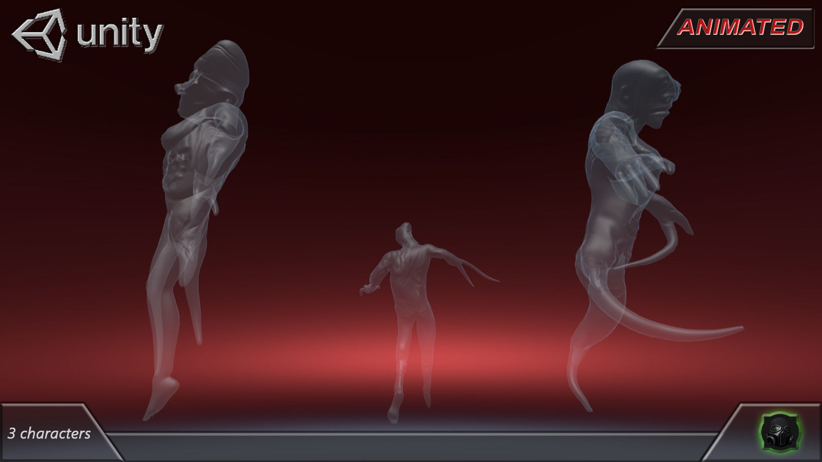 Fantasy character 10 -- Ghosts Low-poly 3D model_7