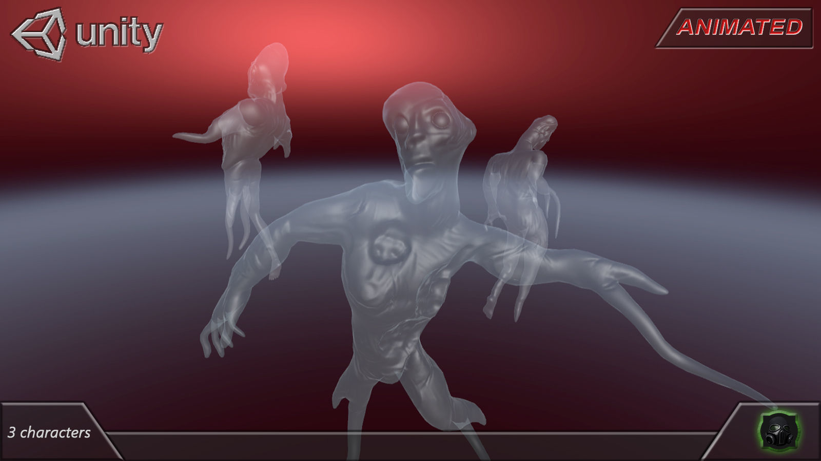 Fantasy character 10 -- Ghosts Low-poly 3D model_6