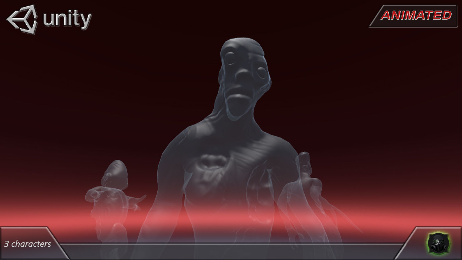 Fantasy character 10 -- Ghosts Low-poly 3D model_4