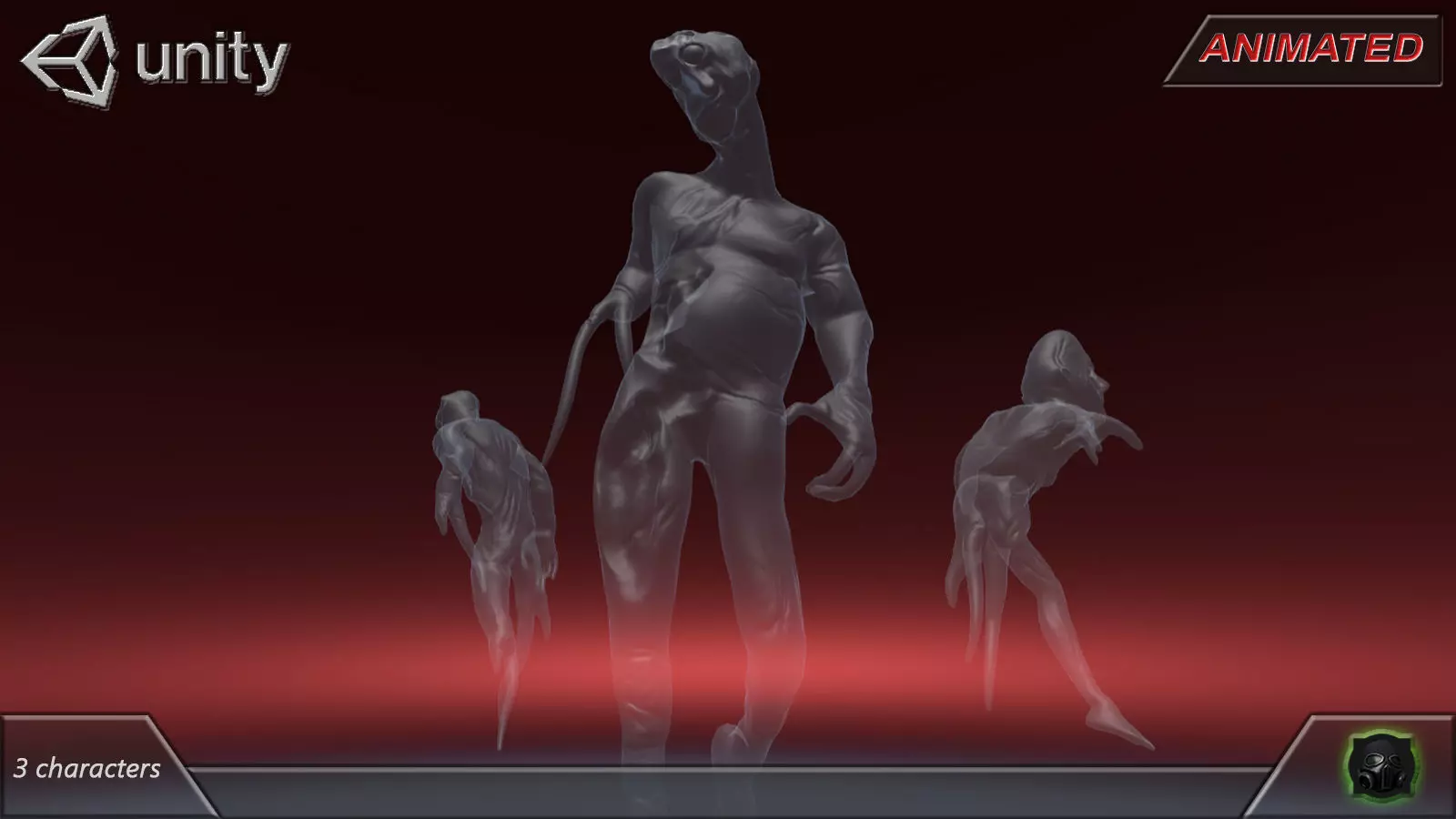 Fantasy character 10 -- Ghosts Low-poly 3D model_0