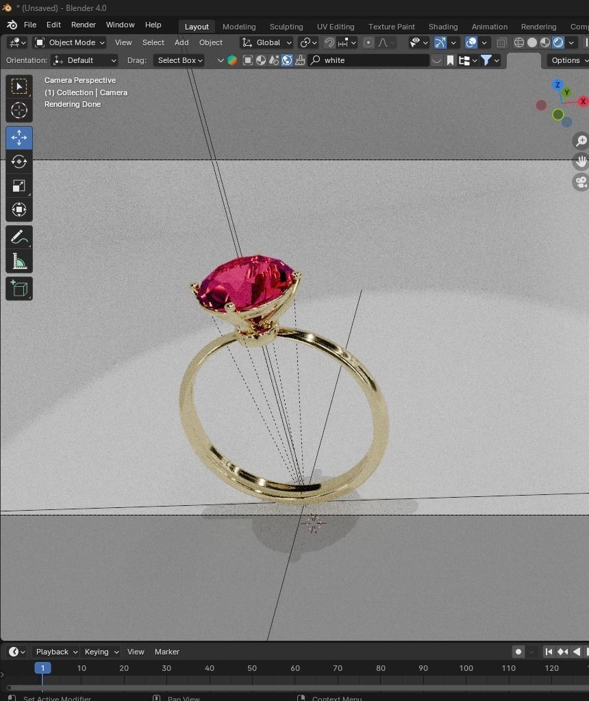 Women ring 3d stl fbx obj render details 3D print model  3D print model_1