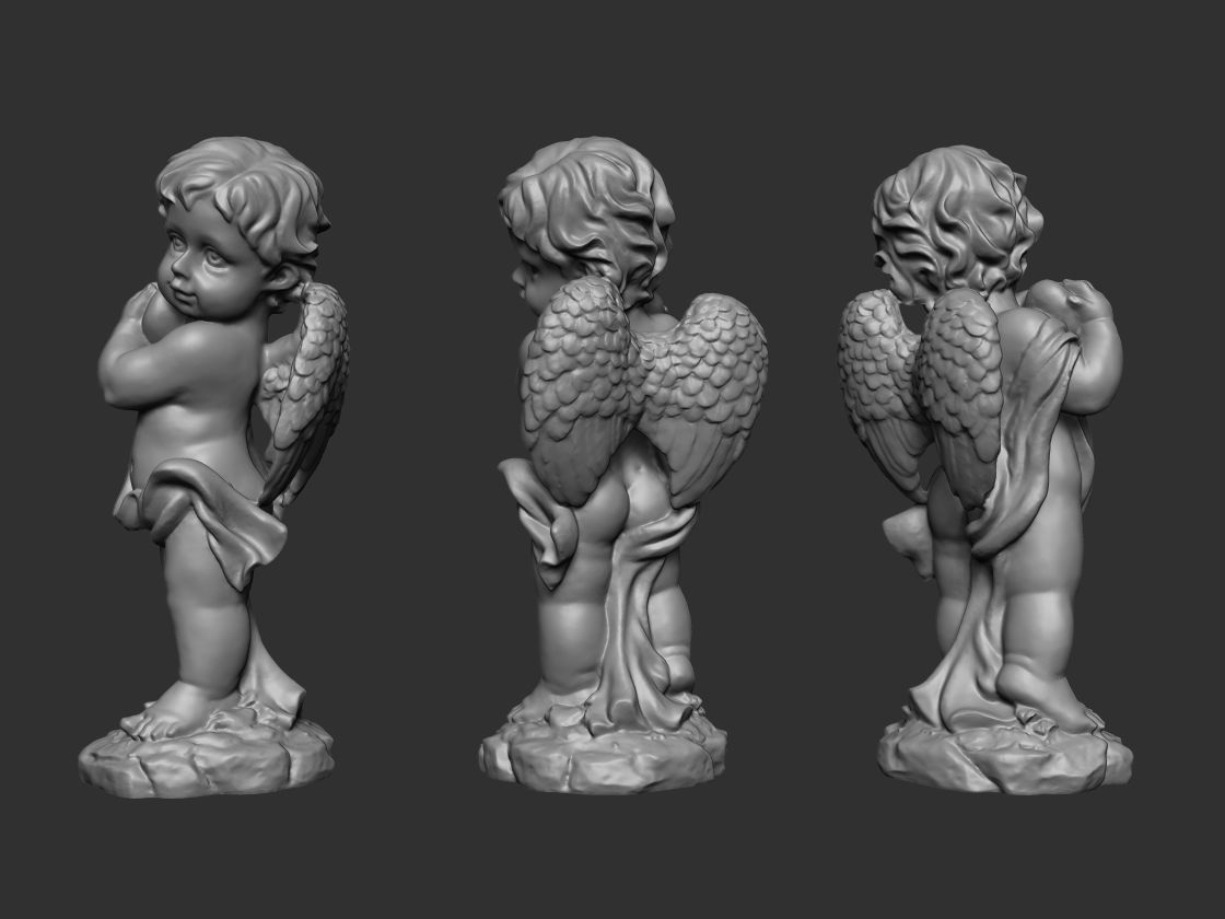 Baby Angel Figure Model - Printable 3D print model_2