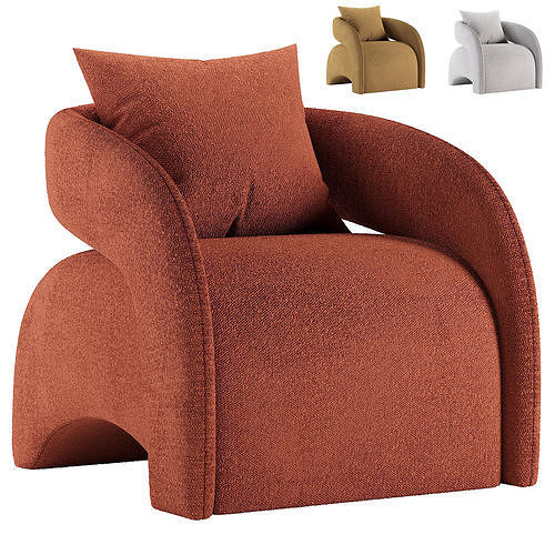 Fauteuil Hijinio Low-poly 3D model