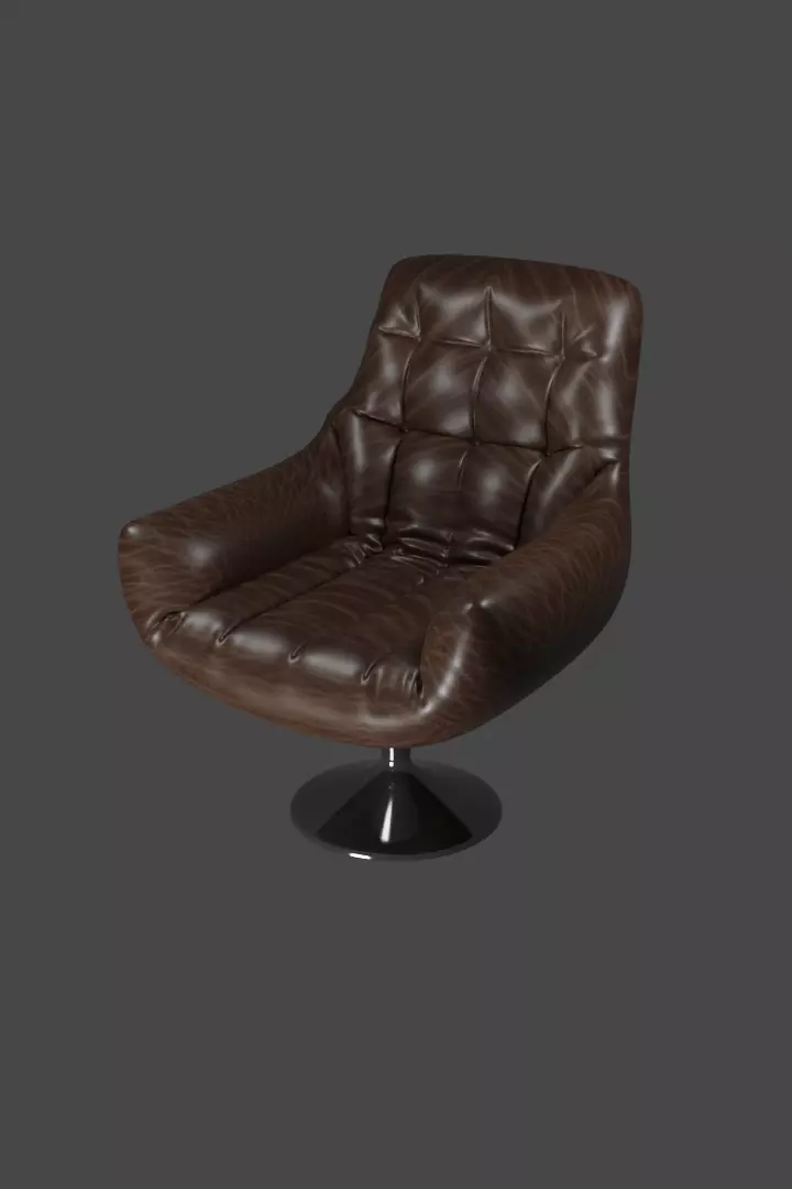 Unique Sofa for interior with clean design Low-poly 3D model_0