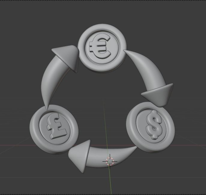 Finance 3d Illustration Icon Pack 3D model_123