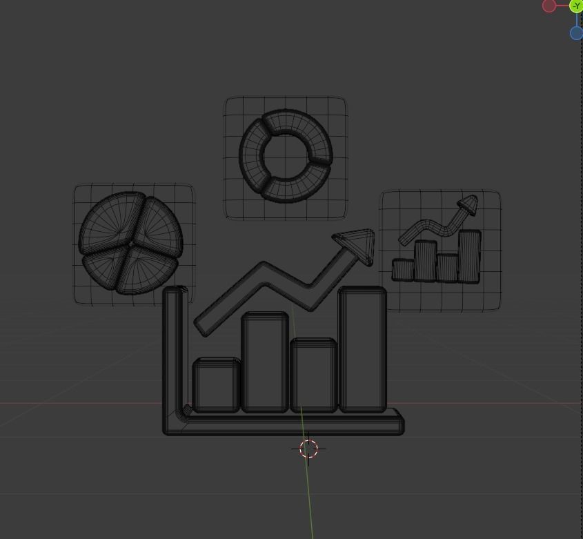 Finance 3d Illustration Icon Pack 3D model_17