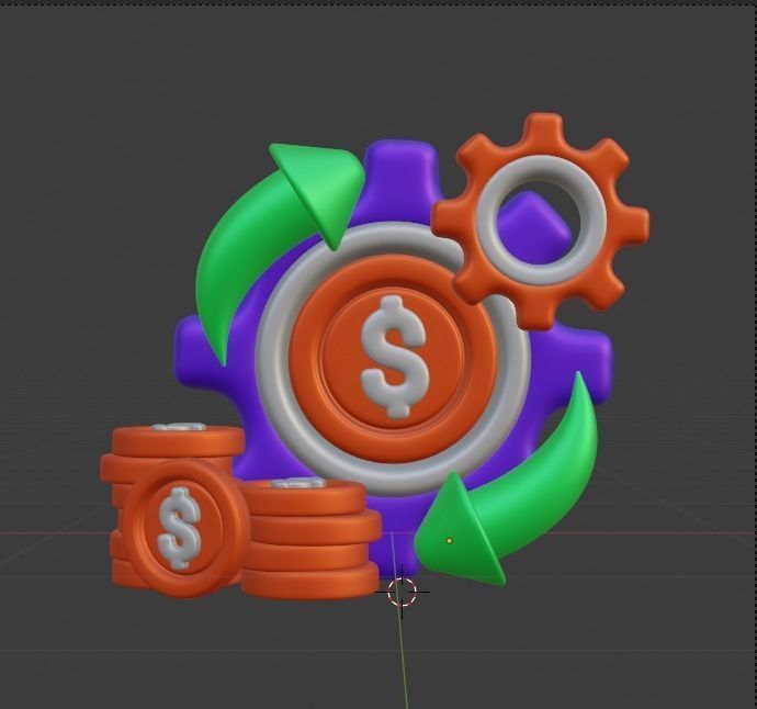 Finance 3d Illustration Icon Pack 3D model_72