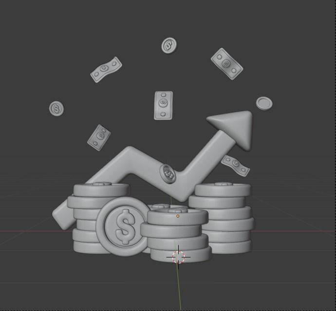 Finance 3d Illustration Icon Pack 3D model_29