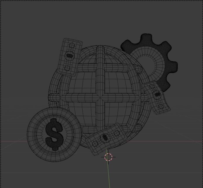 Finance 3d Illustration Icon Pack 3D model_124