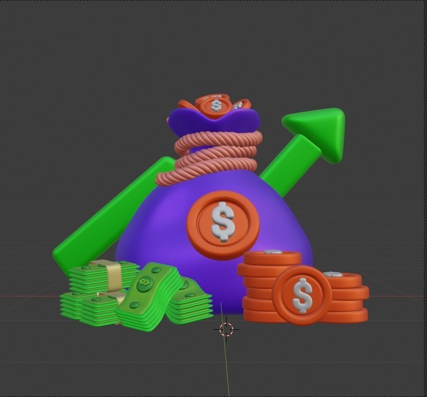 Finance 3d Illustration Icon Pack 3D model_65