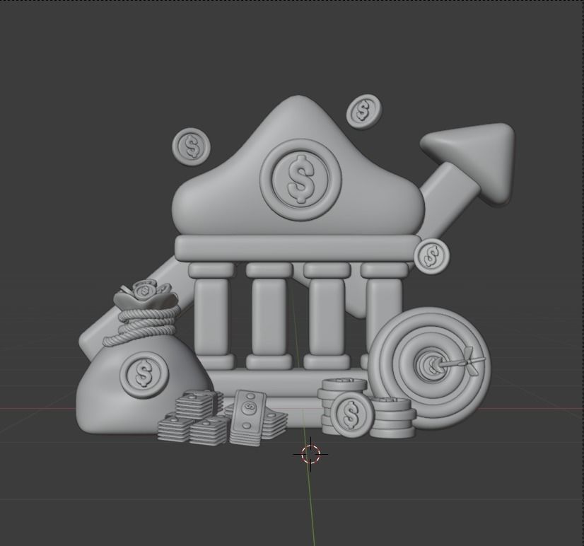 Finance 3d Illustration Icon Pack 3D model_71