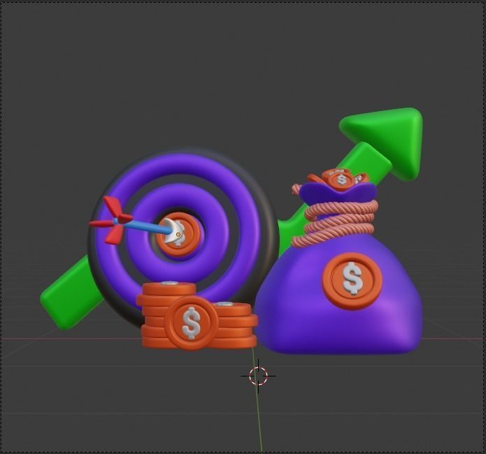 Finance 3d Illustration Icon Pack 3D model_96