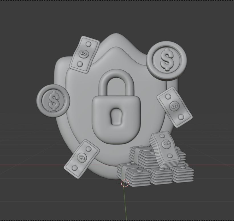 Finance 3d Illustration Icon Pack 3D model_114