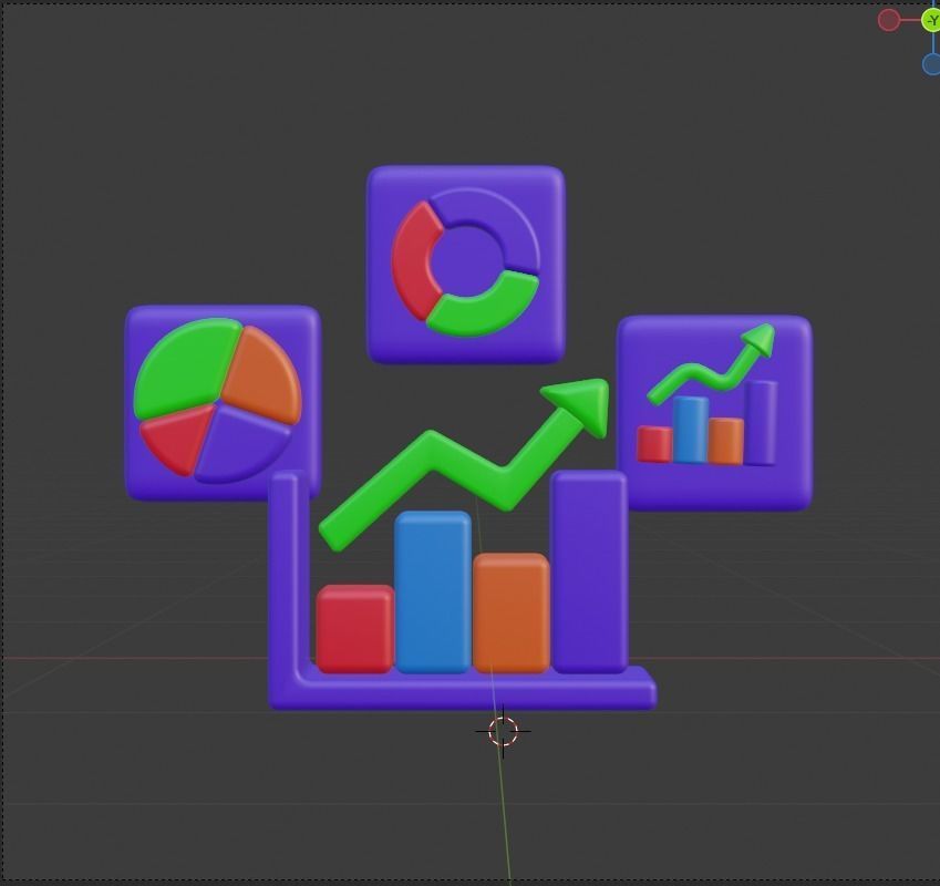 Finance 3d Illustration Icon Pack 3D model_11