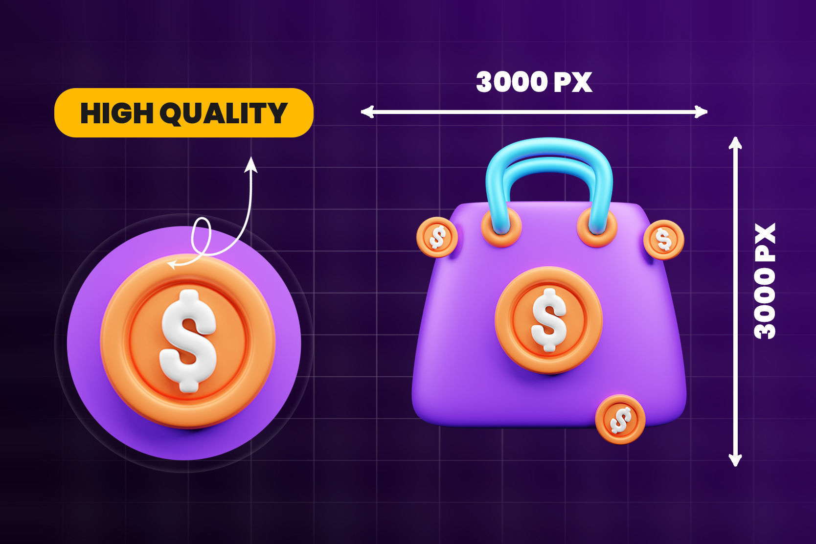 Finance 3d Illustration Icon Pack 3D model_5