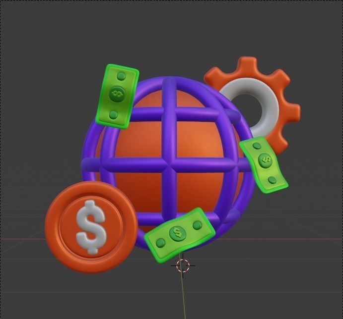 Finance 3d Illustration Icon Pack 3D model_137