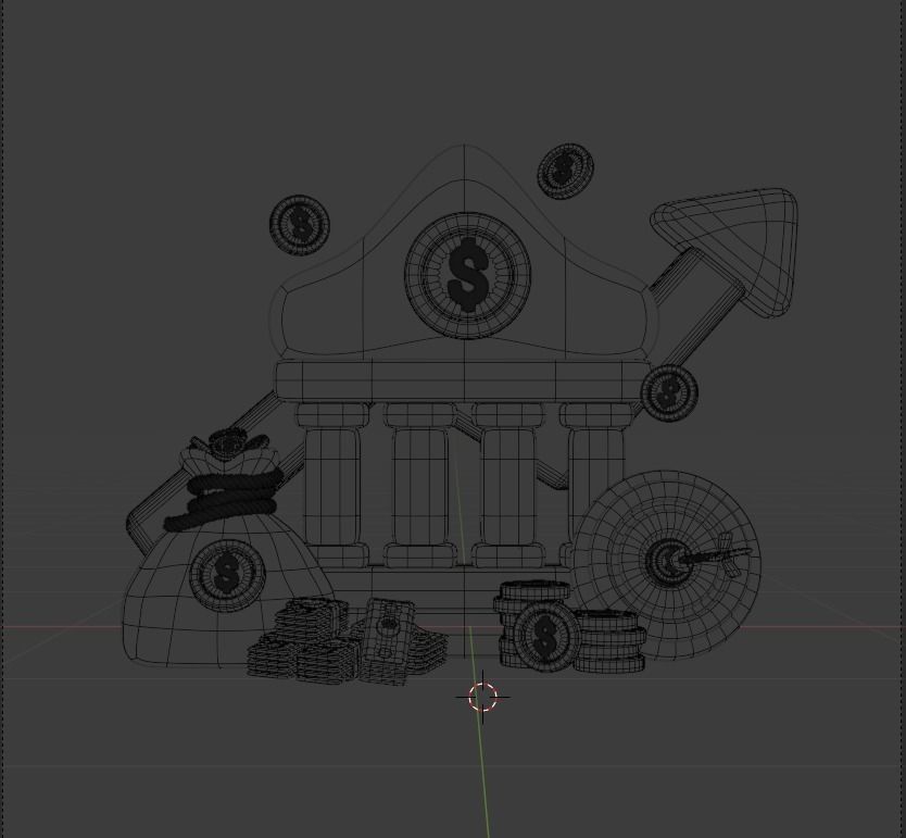 Finance 3d Illustration Icon Pack 3D model_67