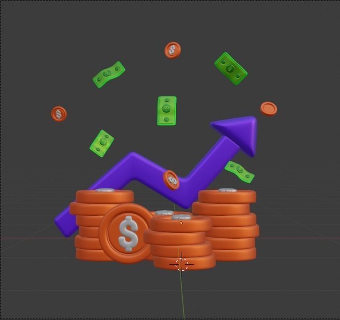 Finance 3d Illustration Icon Pack 3D model_28