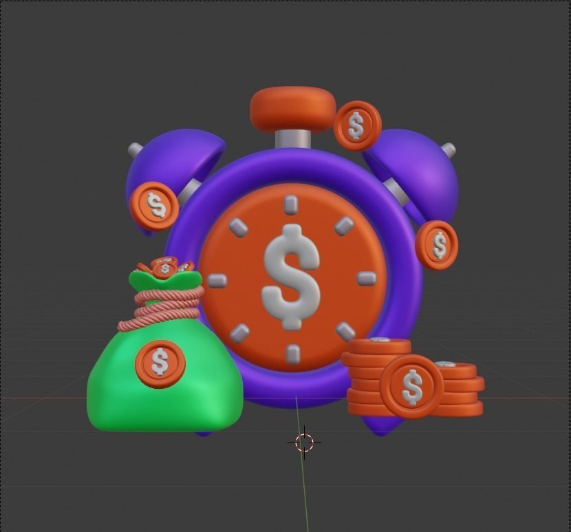 Finance 3d Illustration Icon Pack 3D model_146