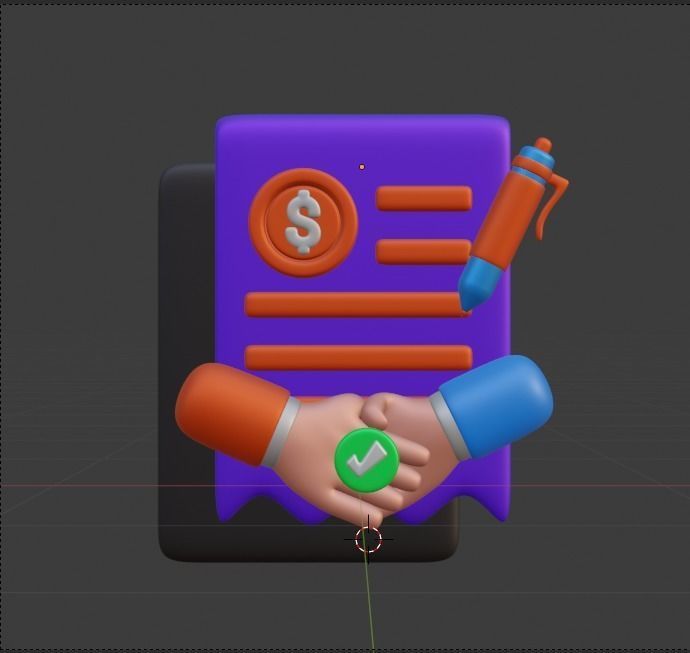Finance 3d Illustration Icon Pack 3D model_52