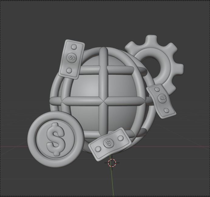 Finance 3d Illustration Icon Pack 3D model_139