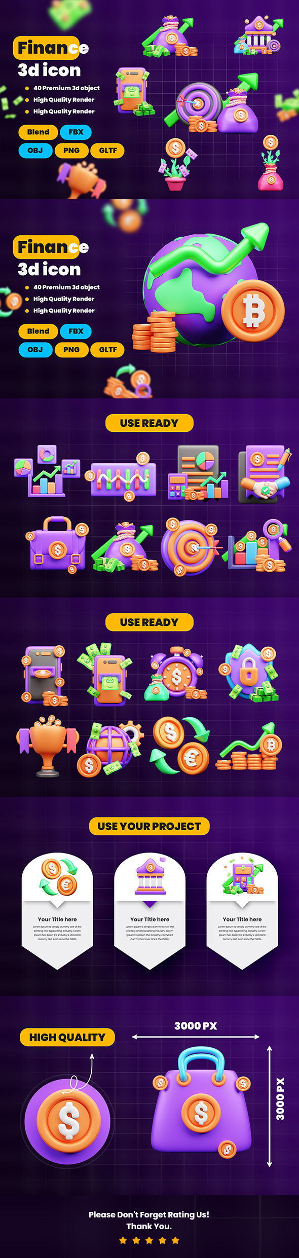 Finance 3d Illustration Icon Pack 3D model_6