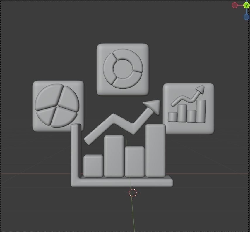 Finance 3d Illustration Icon Pack 3D model_10