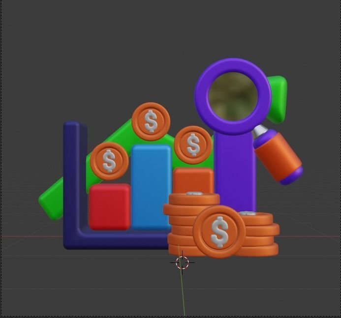 Finance 3d Illustration Icon Pack 3D model_77