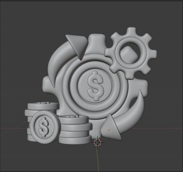 Finance 3d Illustration Icon Pack 3D model_70