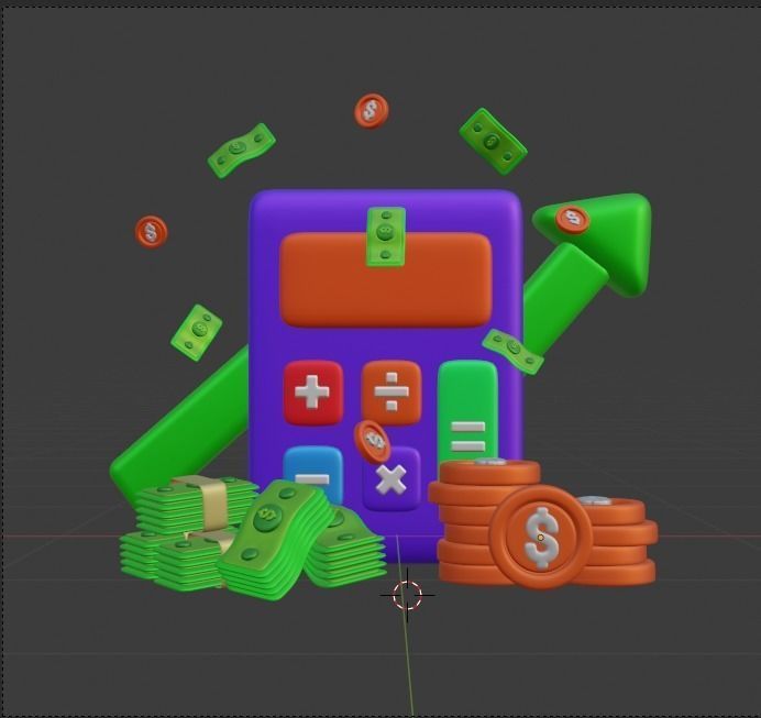 Finance 3d Illustration Icon Pack 3D model_38