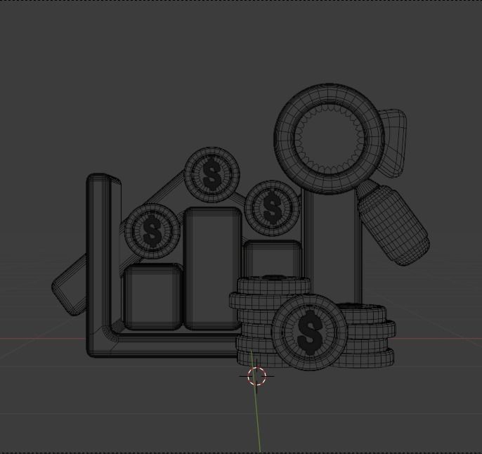 Finance 3d Illustration Icon Pack 3D model_73