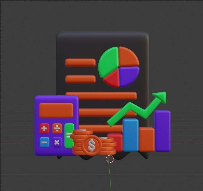 Finance 3d Illustration Icon Pack 3D model_30