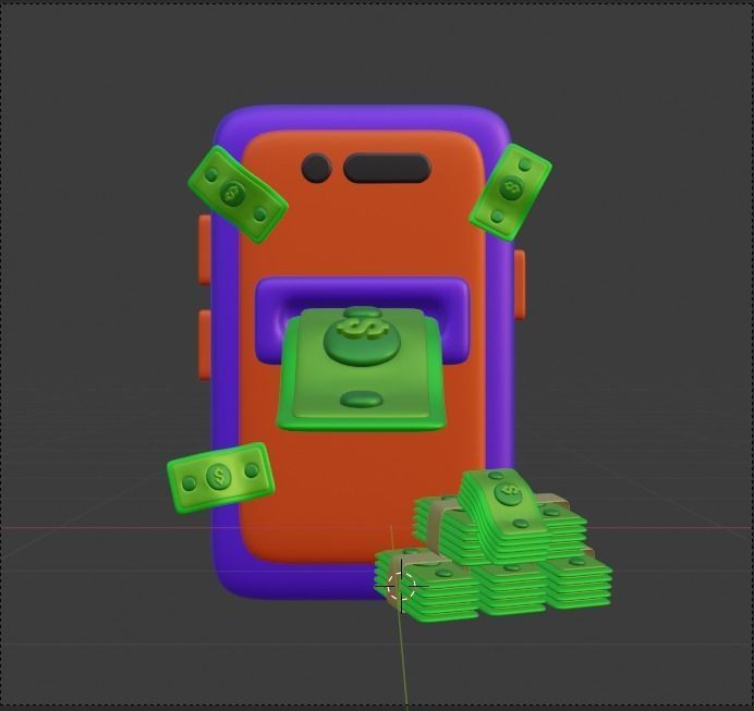 Finance 3d Illustration Icon Pack 3D model_86