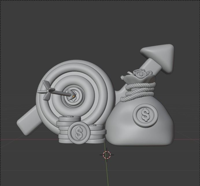 Finance 3d Illustration Icon Pack 3D model_100