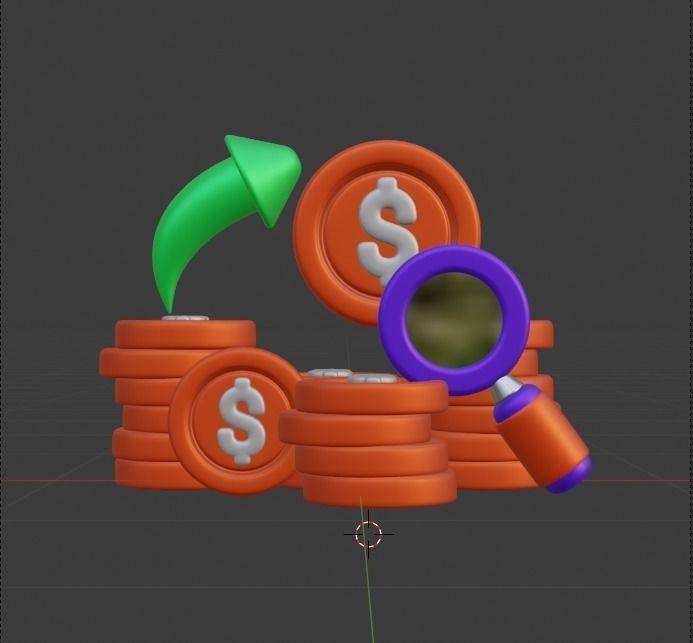 Finance 3d Illustration Icon Pack 3D model_74