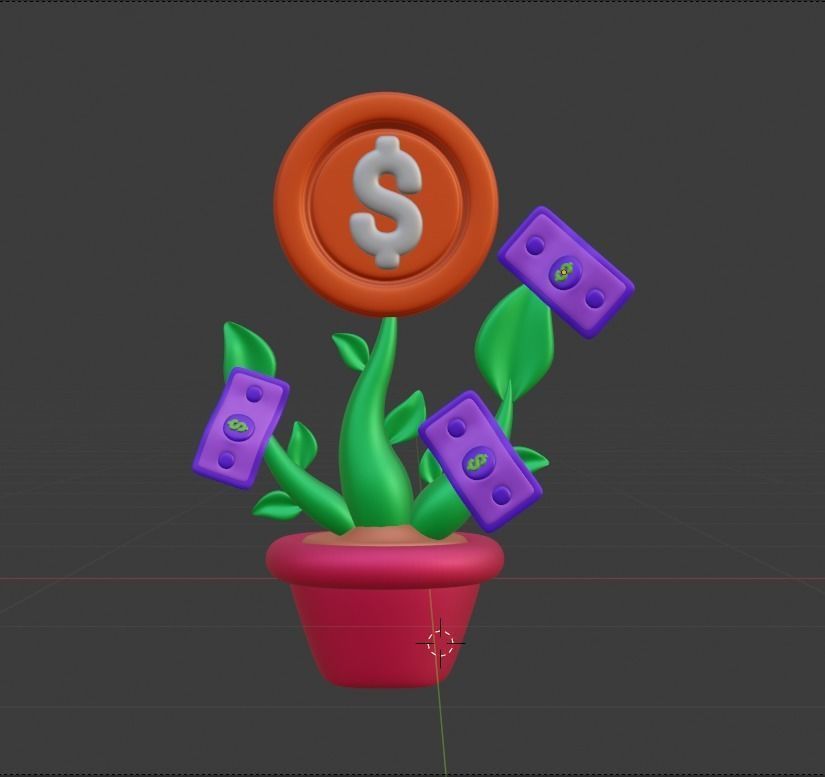 Finance 3d Illustration Icon Pack 3D model_148