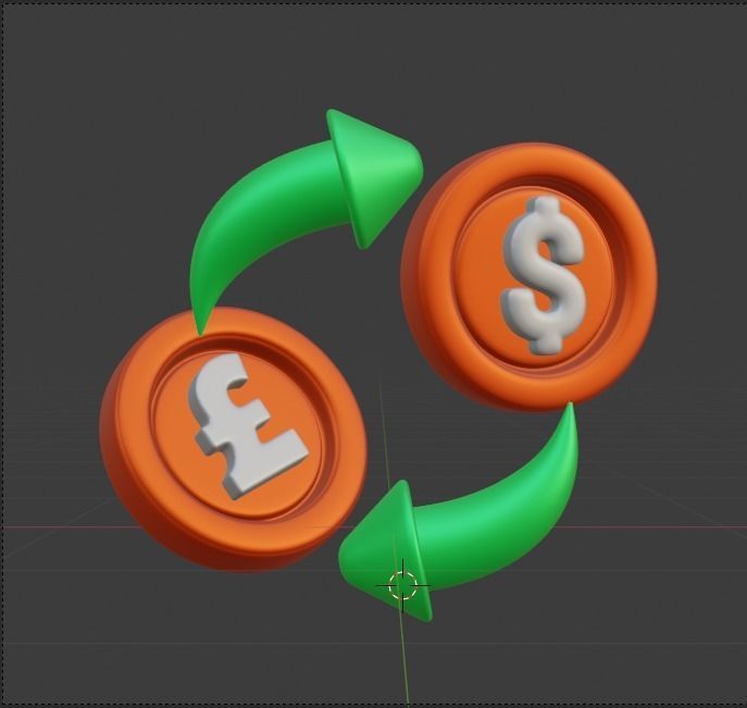 Finance 3d Illustration Icon Pack 3D model_149