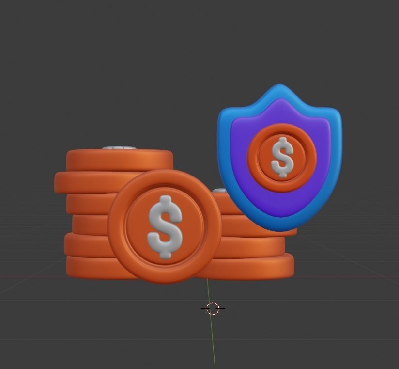 Finance 3d Illustration Icon Pack 3D model_120