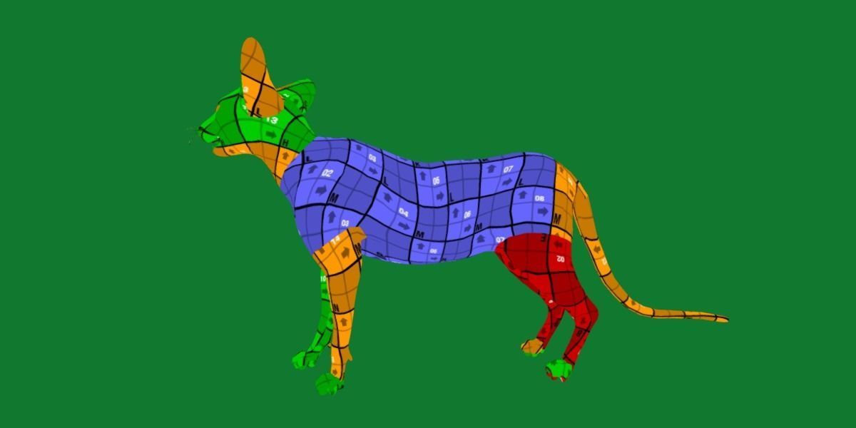 Peterbald Oriental Cat Low-poly 3D model_25