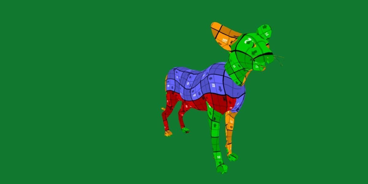 Peterbald Oriental Cat Low-poly 3D model_24