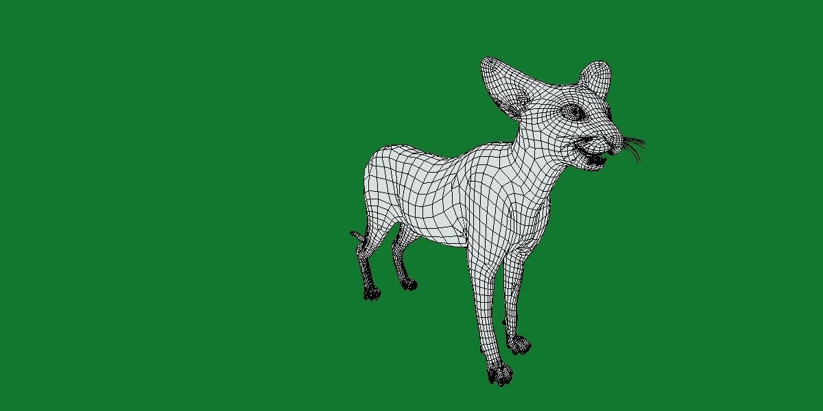 Peterbald Oriental Cat Low-poly 3D model_21