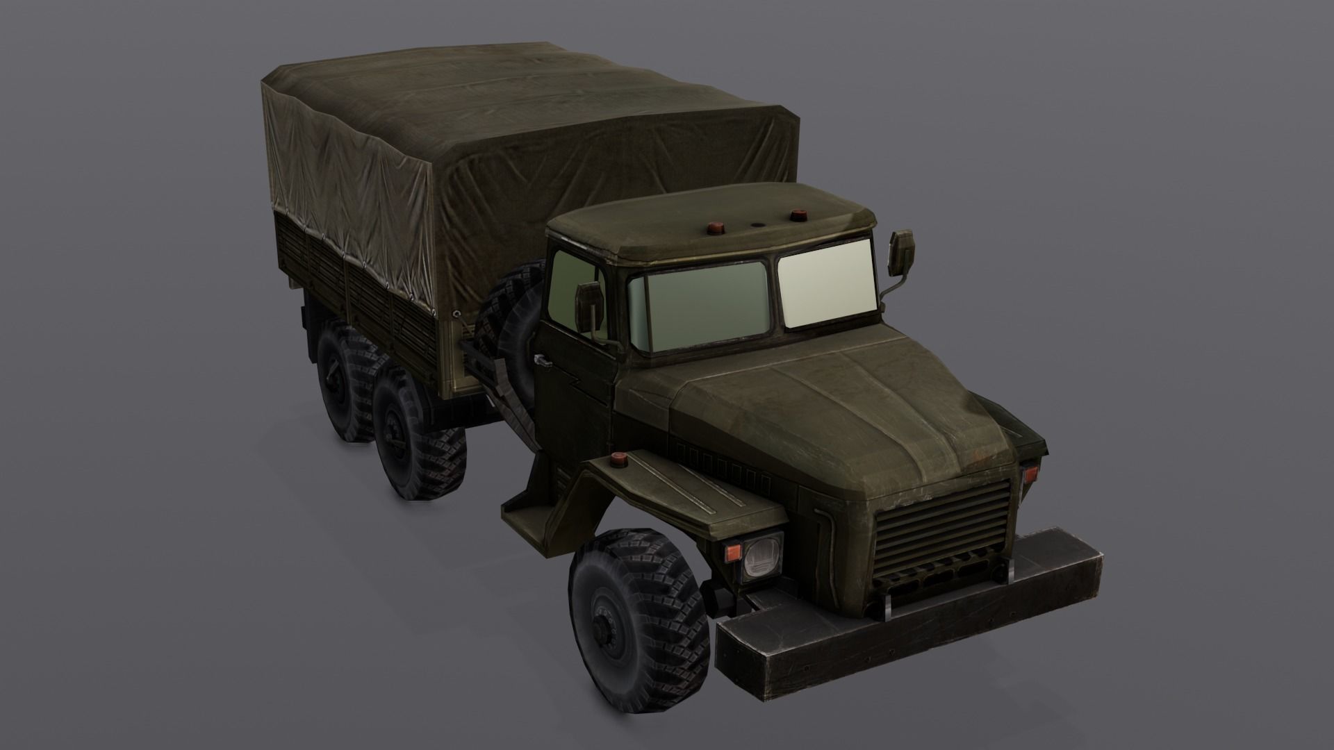 Load Truck 3D Model Low-poly 3D model_1