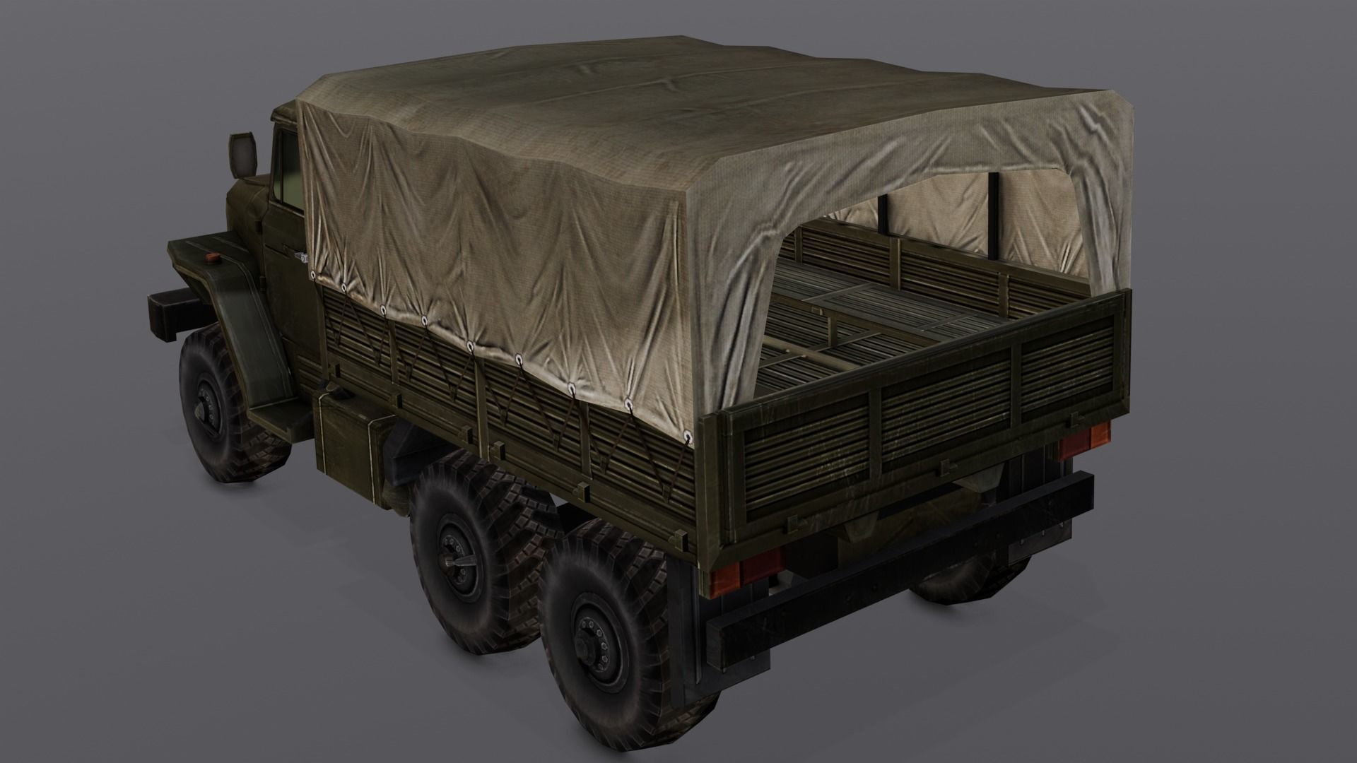 Load Truck 3D Model Low-poly 3D model_14