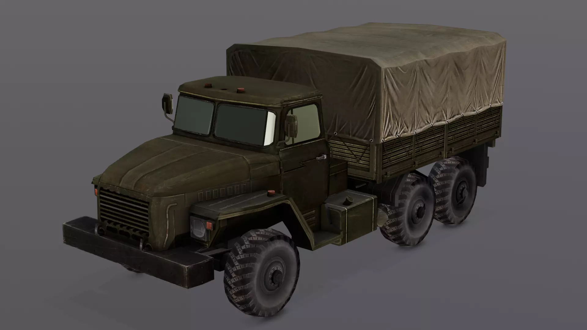 Load Truck 3D Model Low-poly 3D model_0