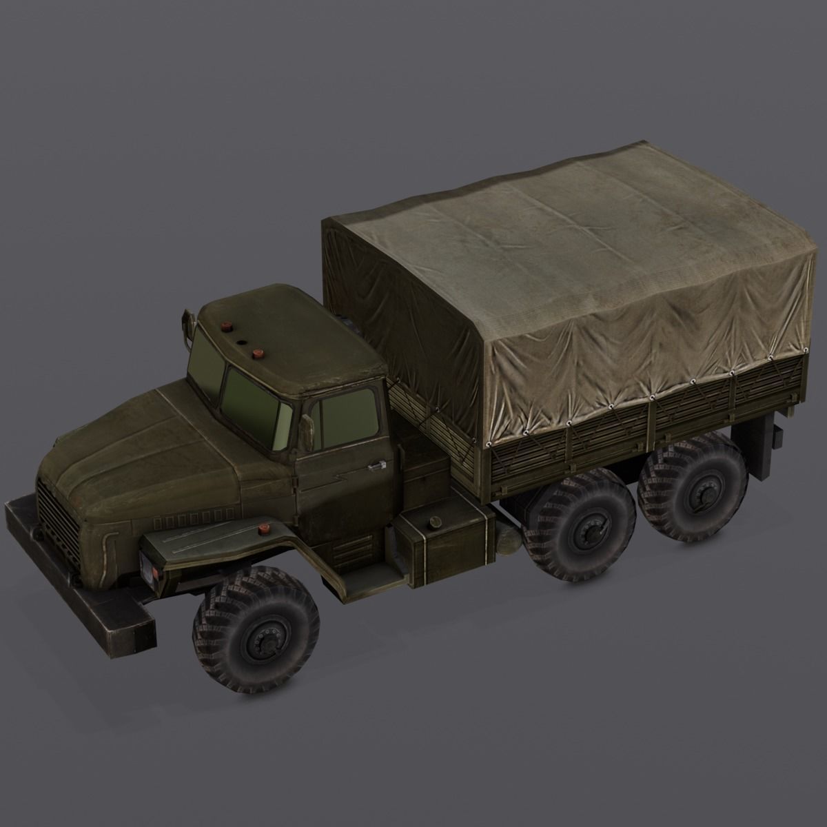 Load Truck 3D Model Low-poly 3D model_2