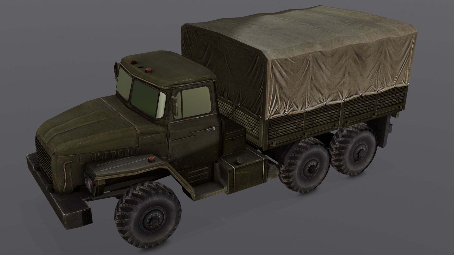 Load Truck 3D Model Low-poly 3D model_10