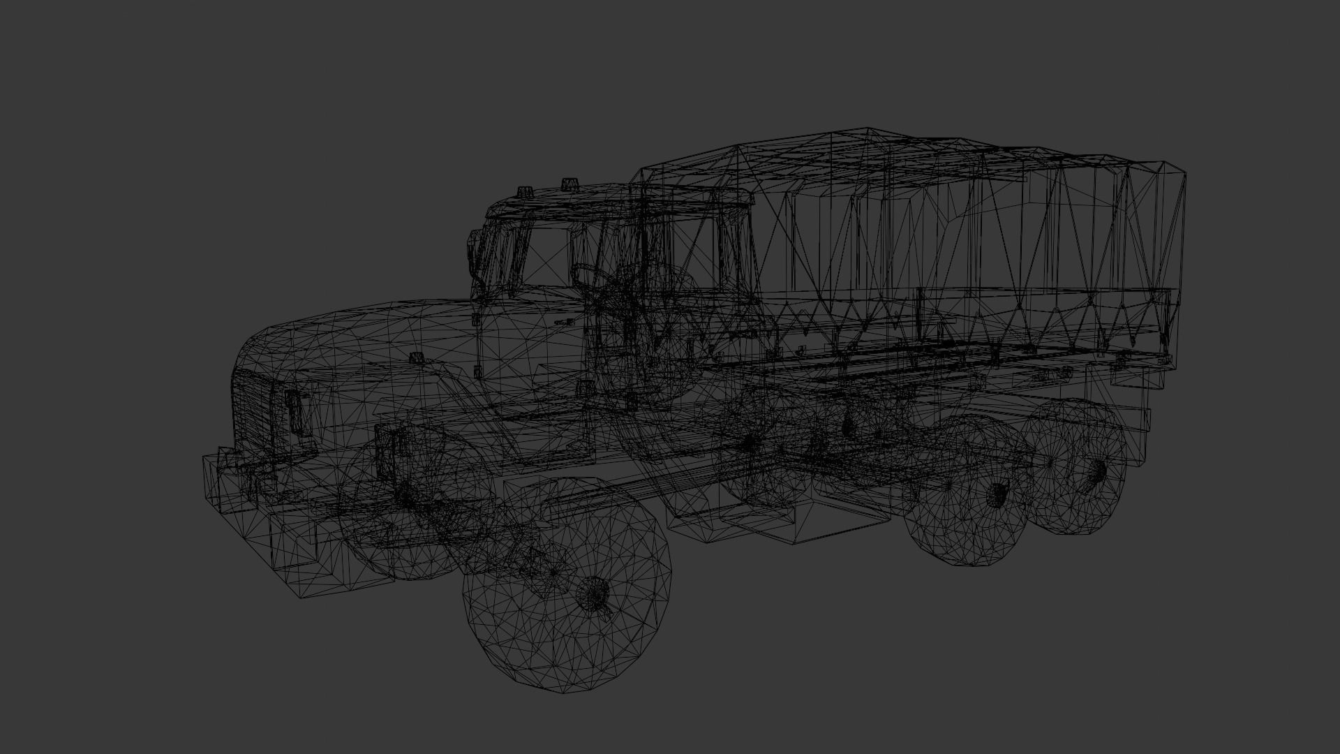 Load Truck 3D Model Low-poly 3D model_4