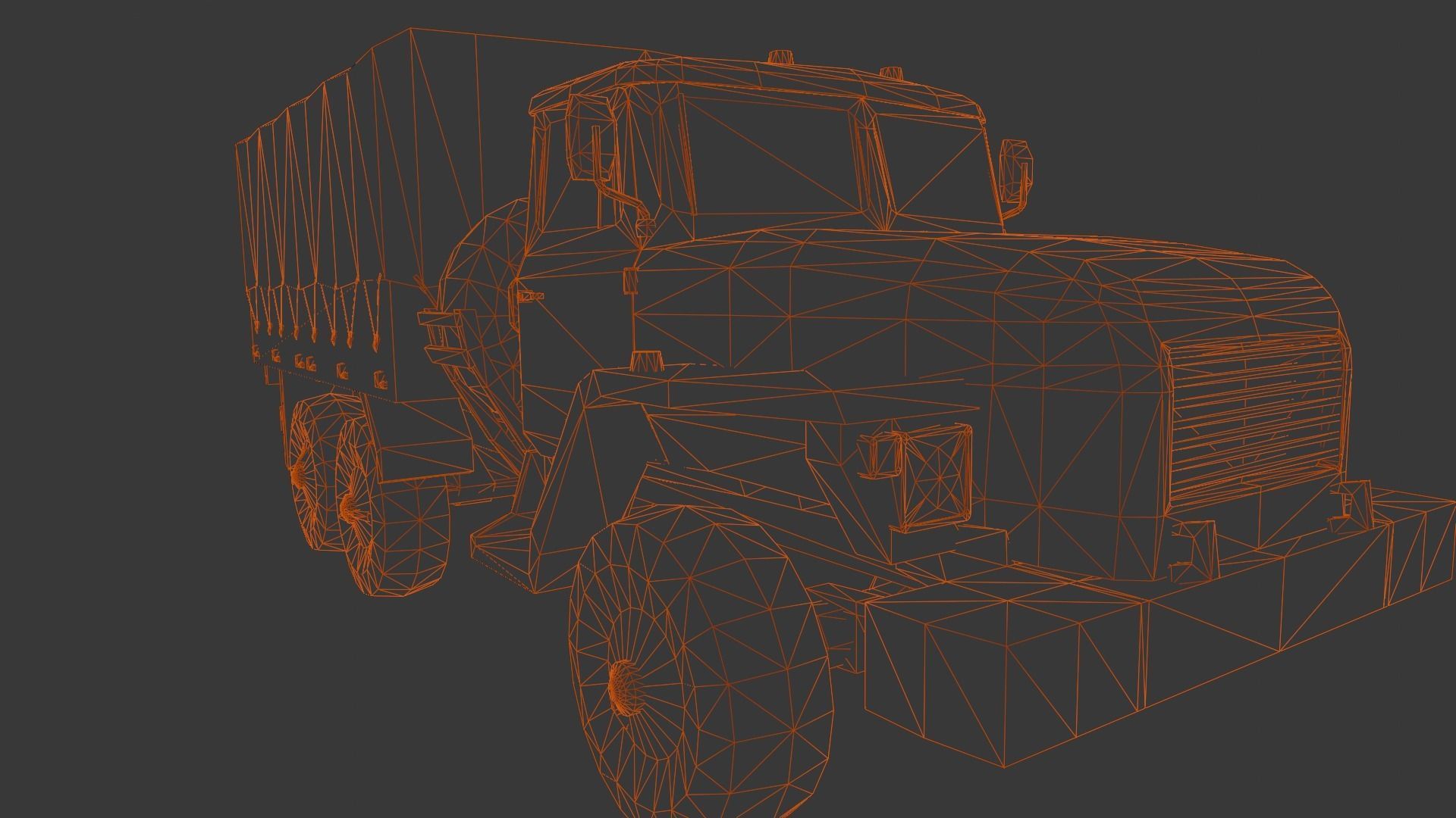 Load Truck 3D Model Low-poly 3D model_7